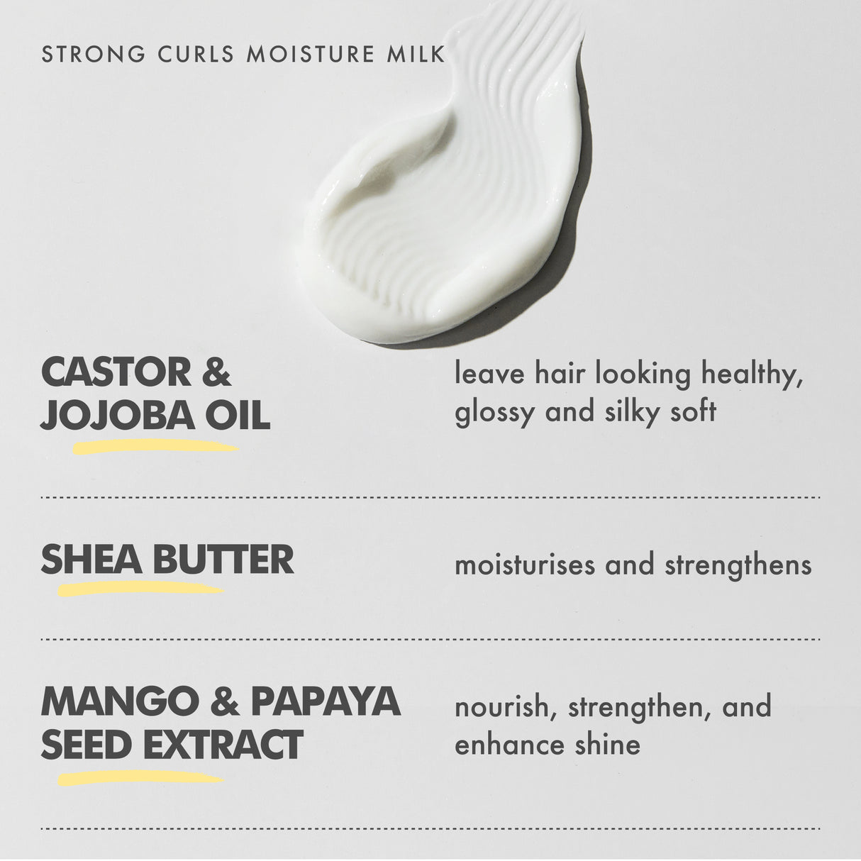 Strong Curls Moisture Milk Rosemary Oil Leave-In Conditioner 250ml