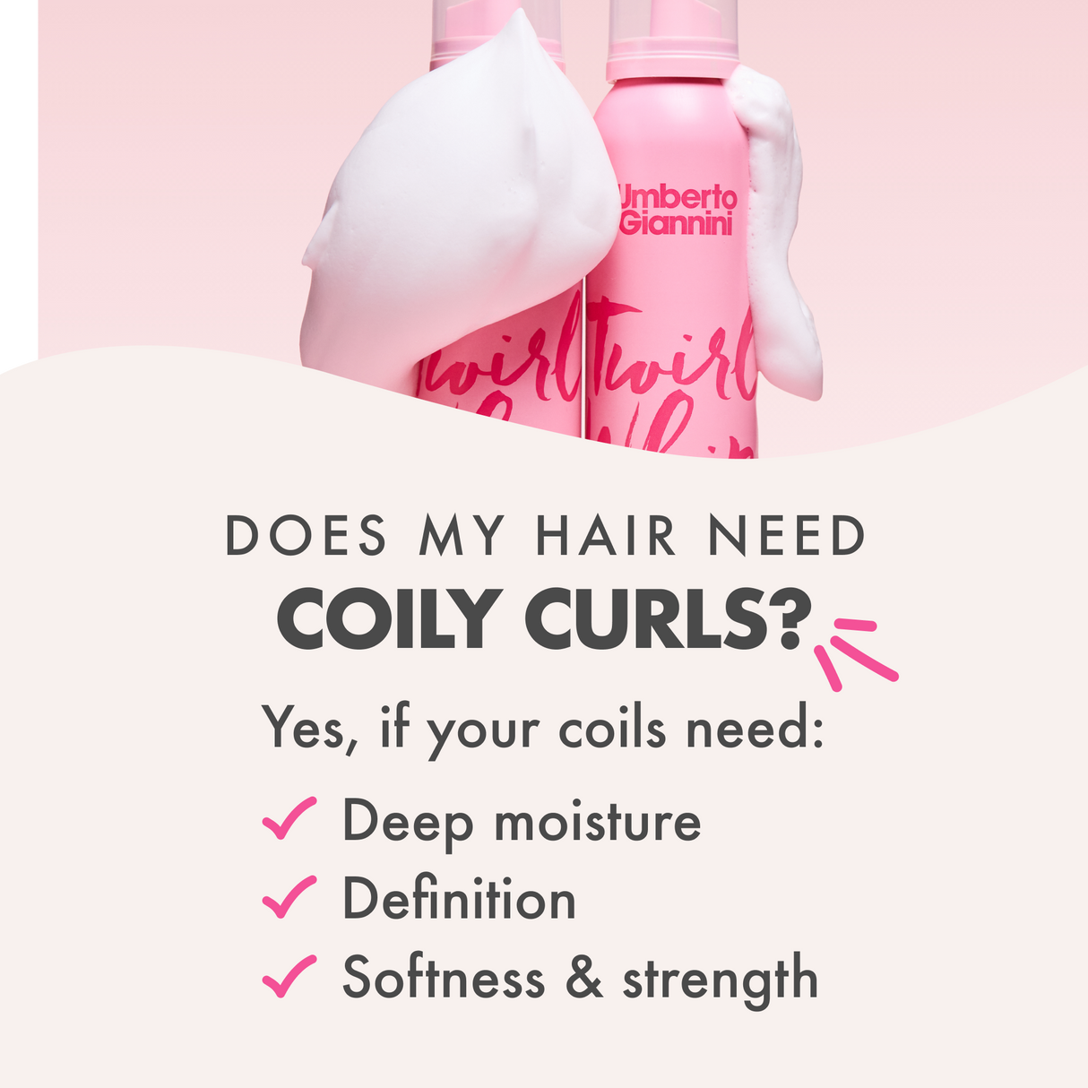 Coily Curls Twirl Whip Curl Creator Styling Mousse