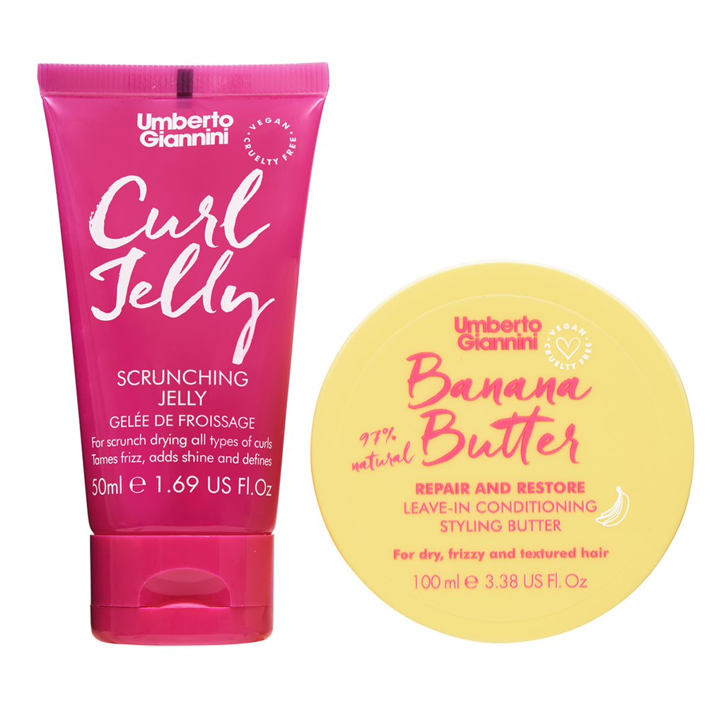 Jelly & Banana Bouncy Curls Gift Set Umberto Giannini