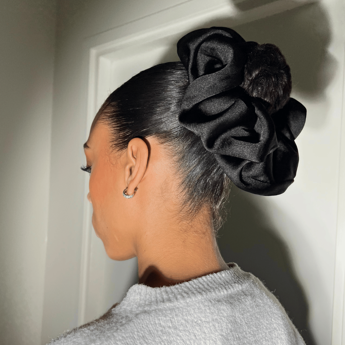 Black Pillow Scrunchie