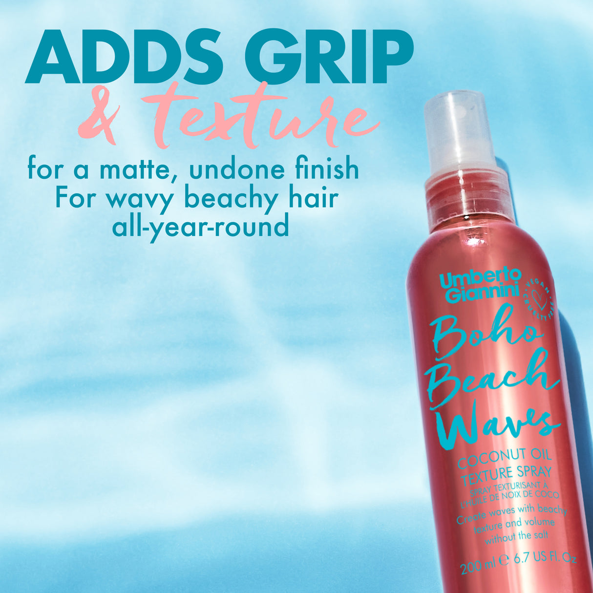 Boho Beach Waves Coconut Oil Texture Spray 200ml