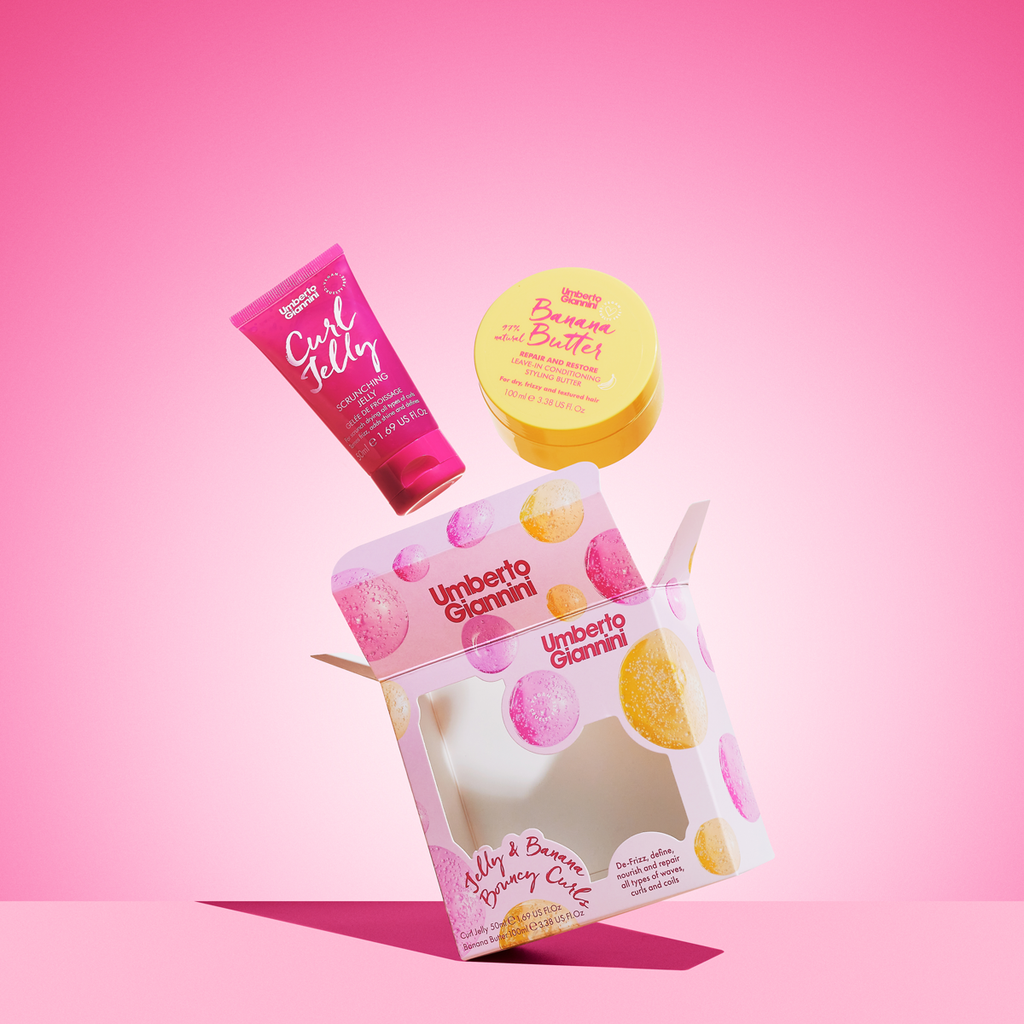 Jelly & Banana Bouncy Curls Gift Set Umberto Giannini