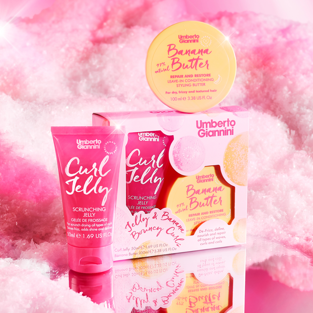 Jelly & Banana Bouncy Curls Gift Set Umberto Giannini