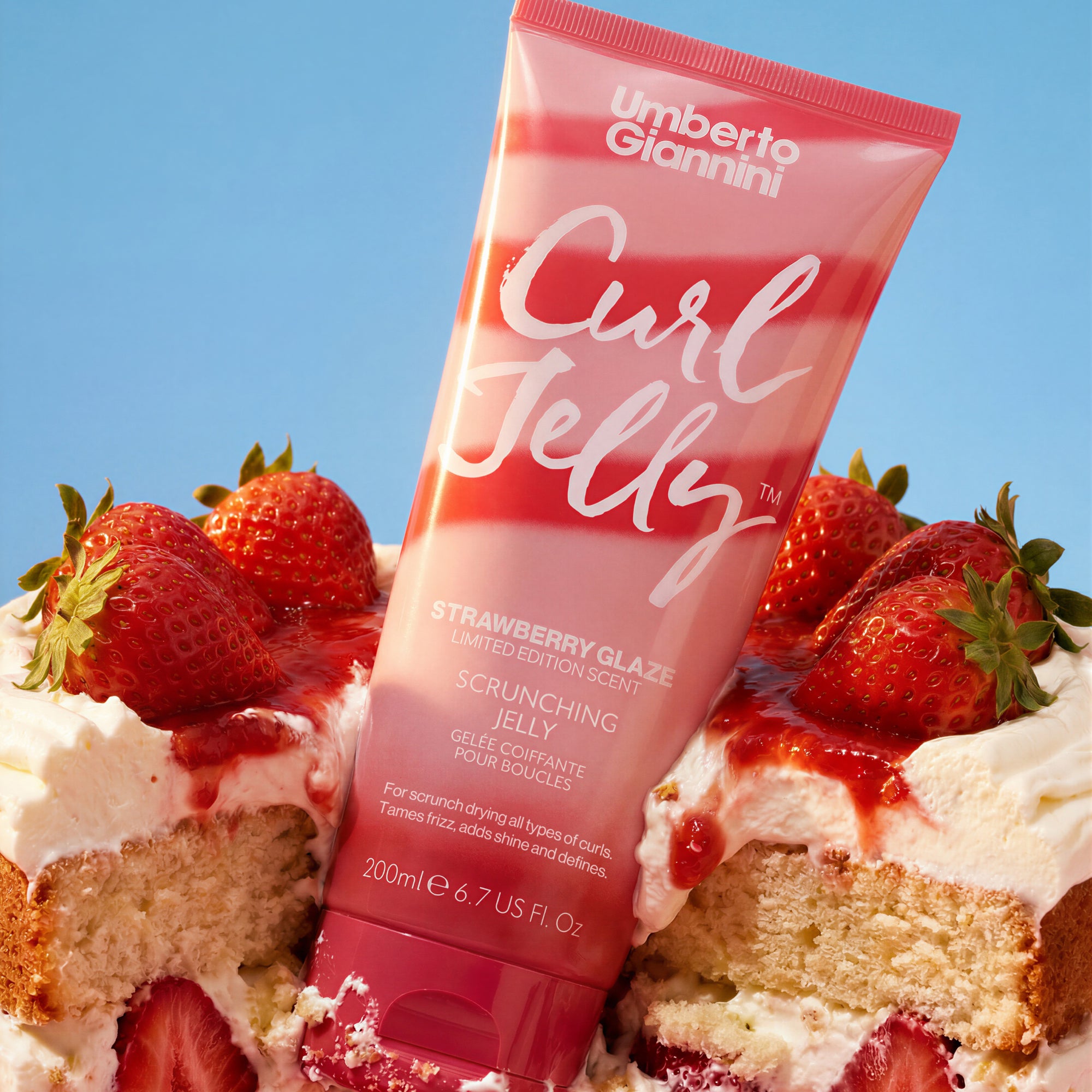 Curl Jelly Scrunching Jelly Strawberry Glaze 200ml – Umberto Giannini