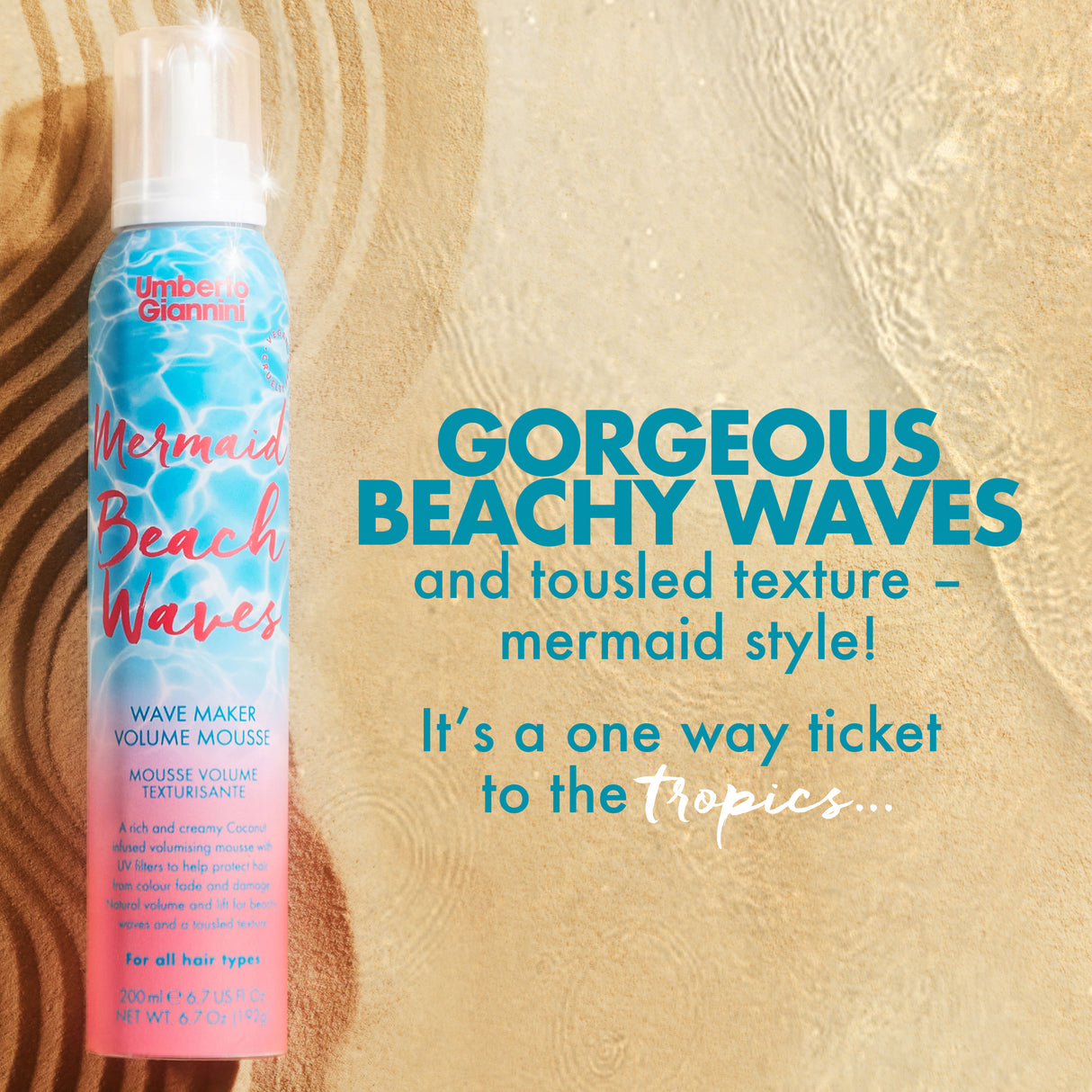 Mermaid Beach Waves Wave Maker Volume Mousse 200ml
