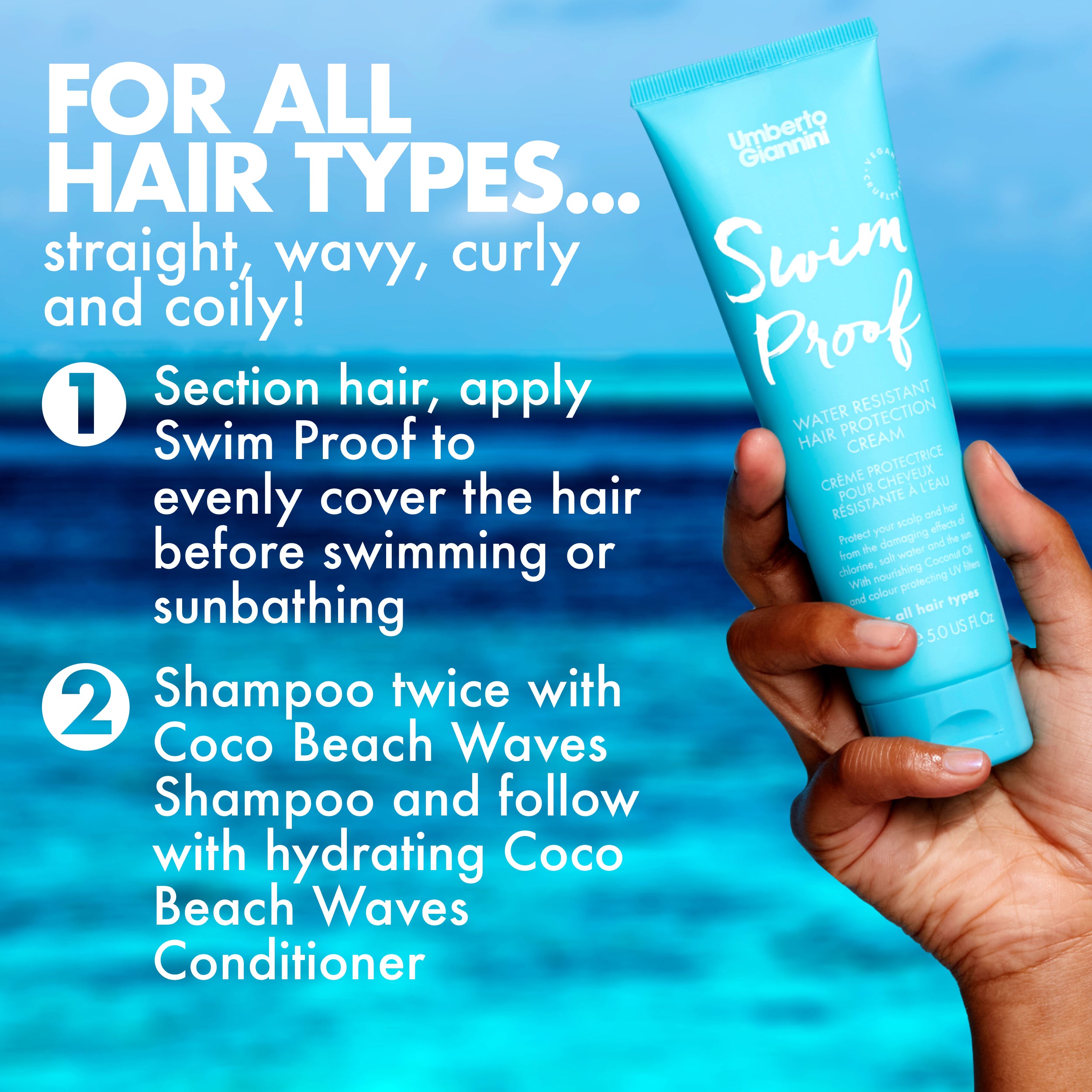 Umberto Giannini | Pool Proof | Swim Proof Hair Protect Cream | UV