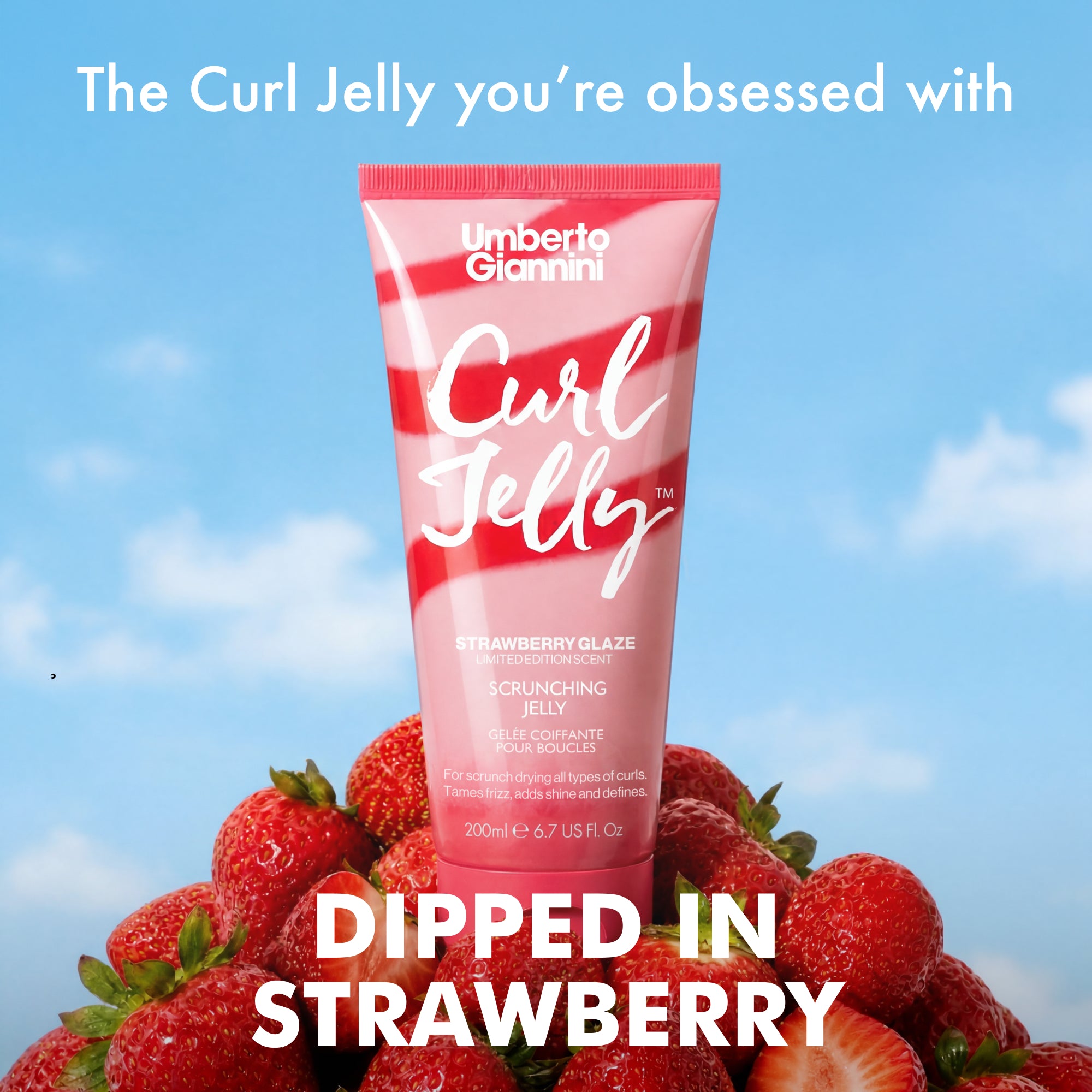 Curl Jelly Scrunching Jelly Strawberry Glaze 200ml – Umberto Giannini