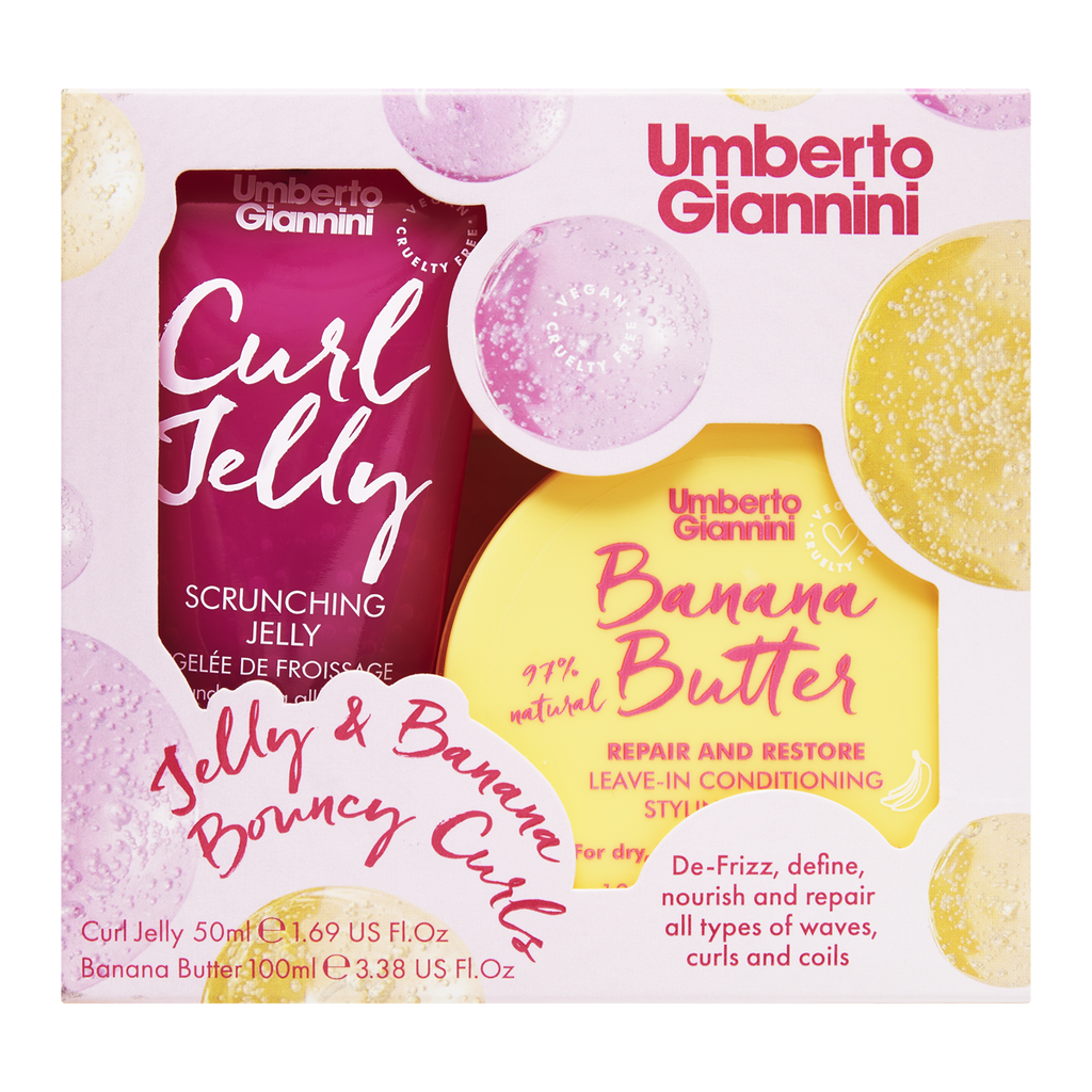 Jelly & Banana Bouncy Curls Gift Set Umberto Giannini