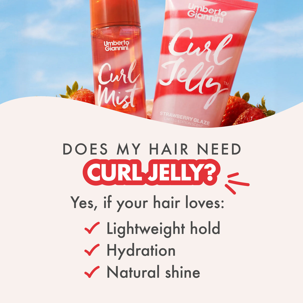 Curl Jelly Scrunching Jelly Strawberry Glaze 200ml